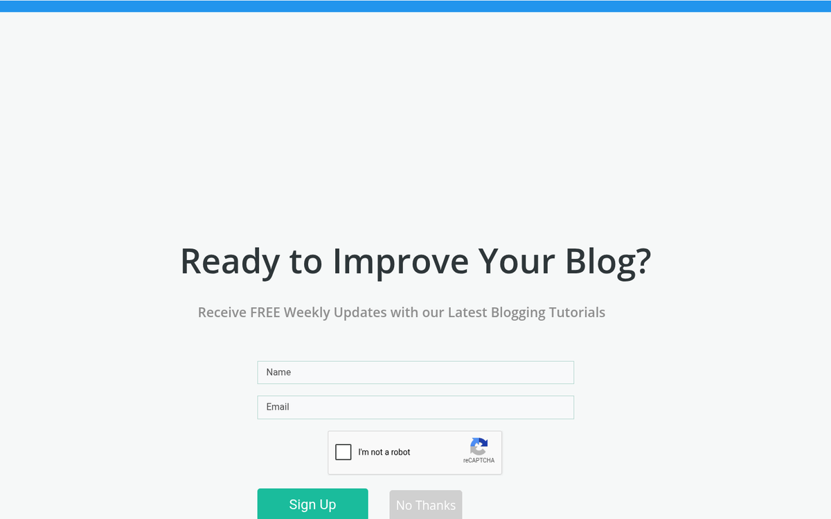 Person engaging with blog content online