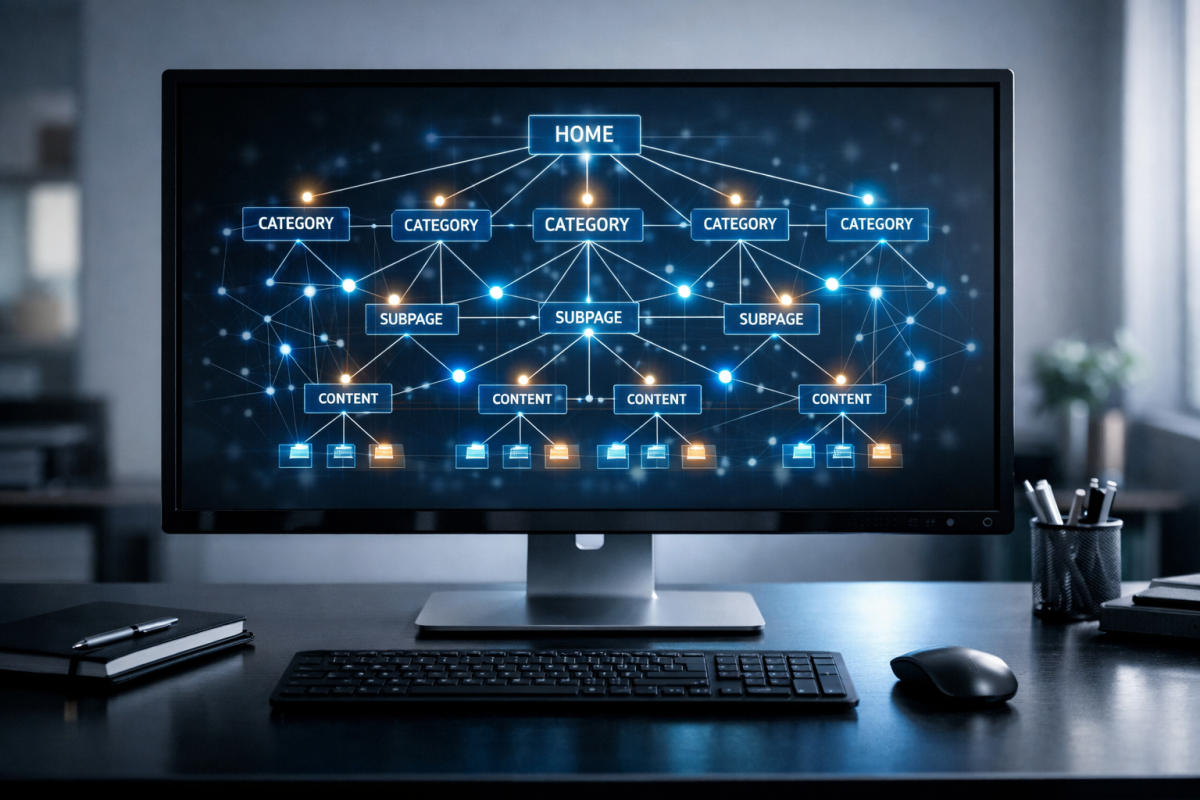 Sitemap structure diagram for a website