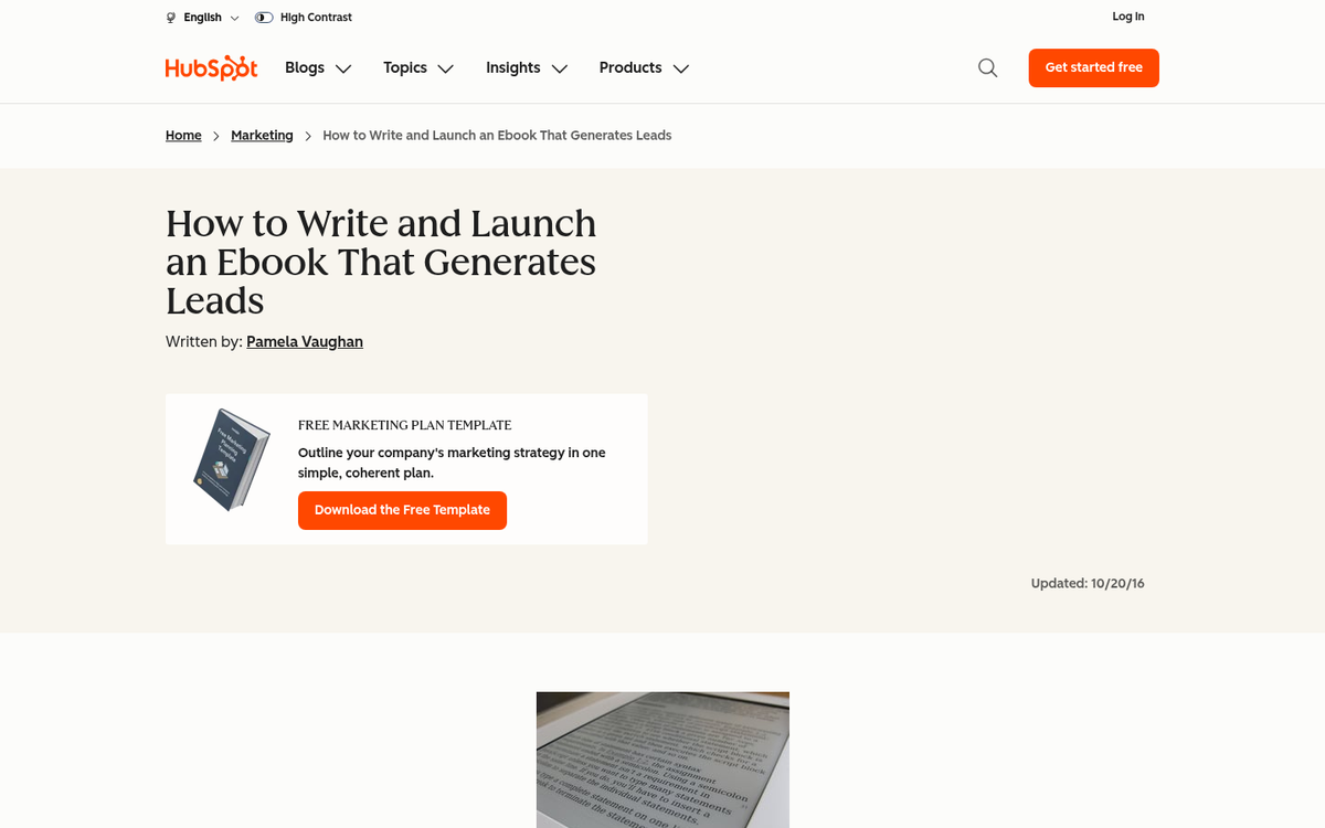 Subscribe now free ebook promotional call to action