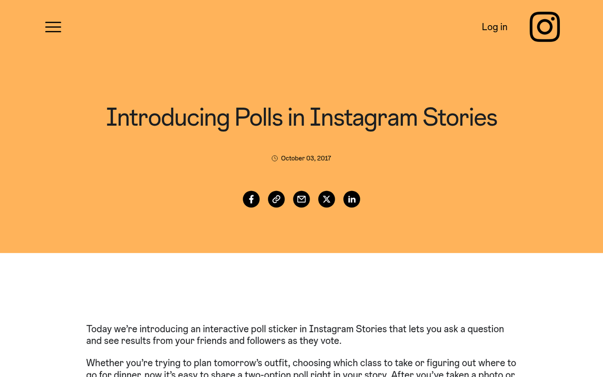 Poll with two voting options displayed
