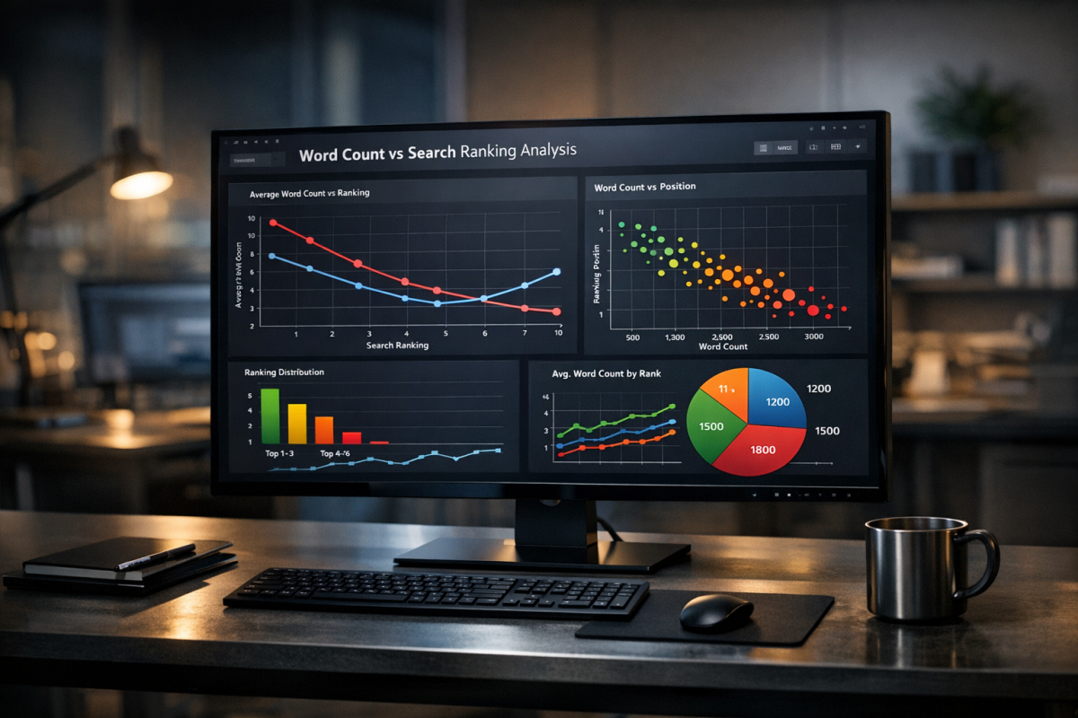 Data chart showing short article ranking trends