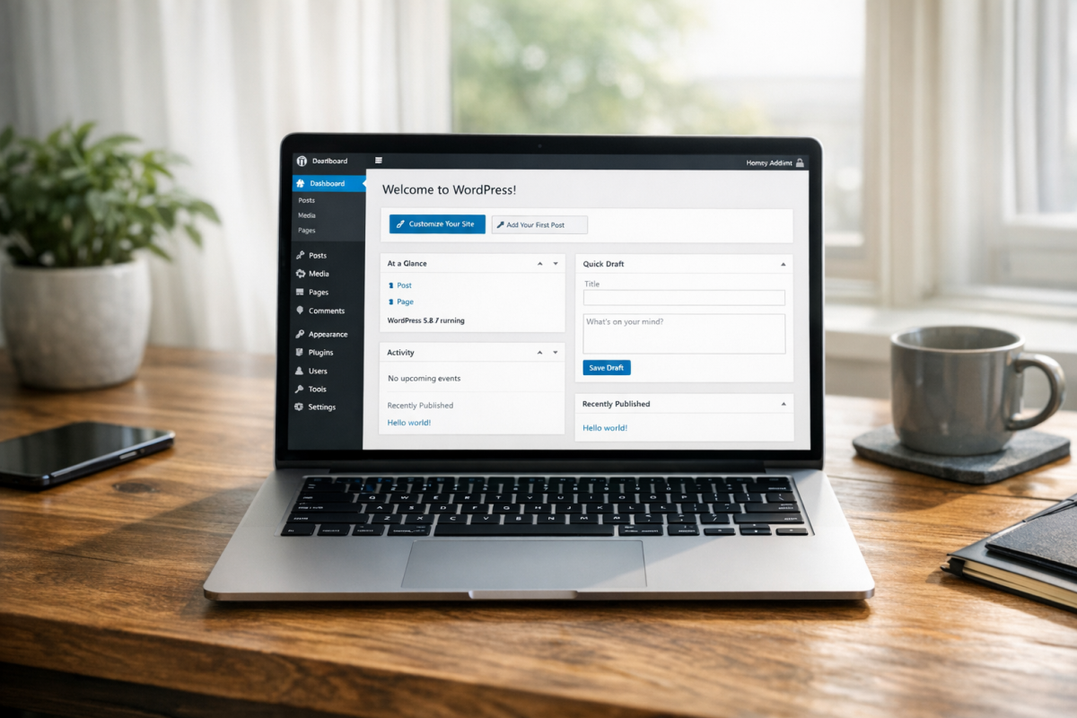 WordPress.com dashboard image upload interface