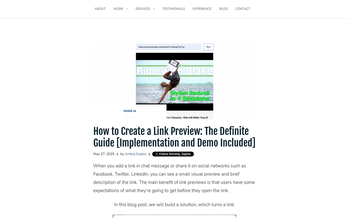 Screenshot of curated content with minimal excerpt