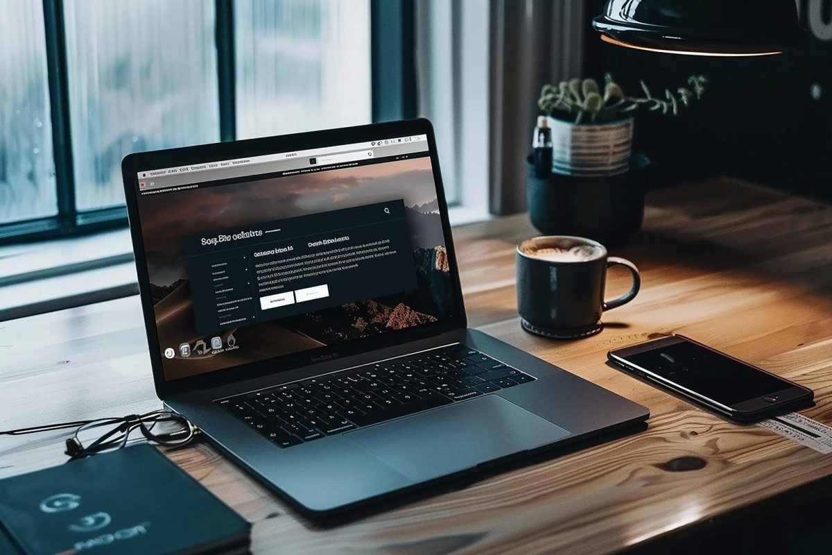 Modern professional website design on screen