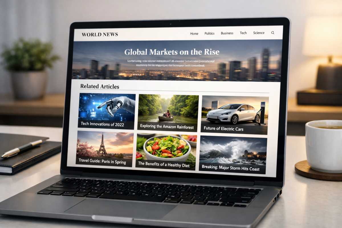 Related posts widget on a blog page