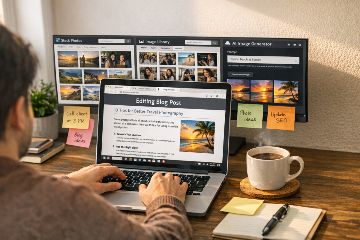 Blogger adding links and images to post