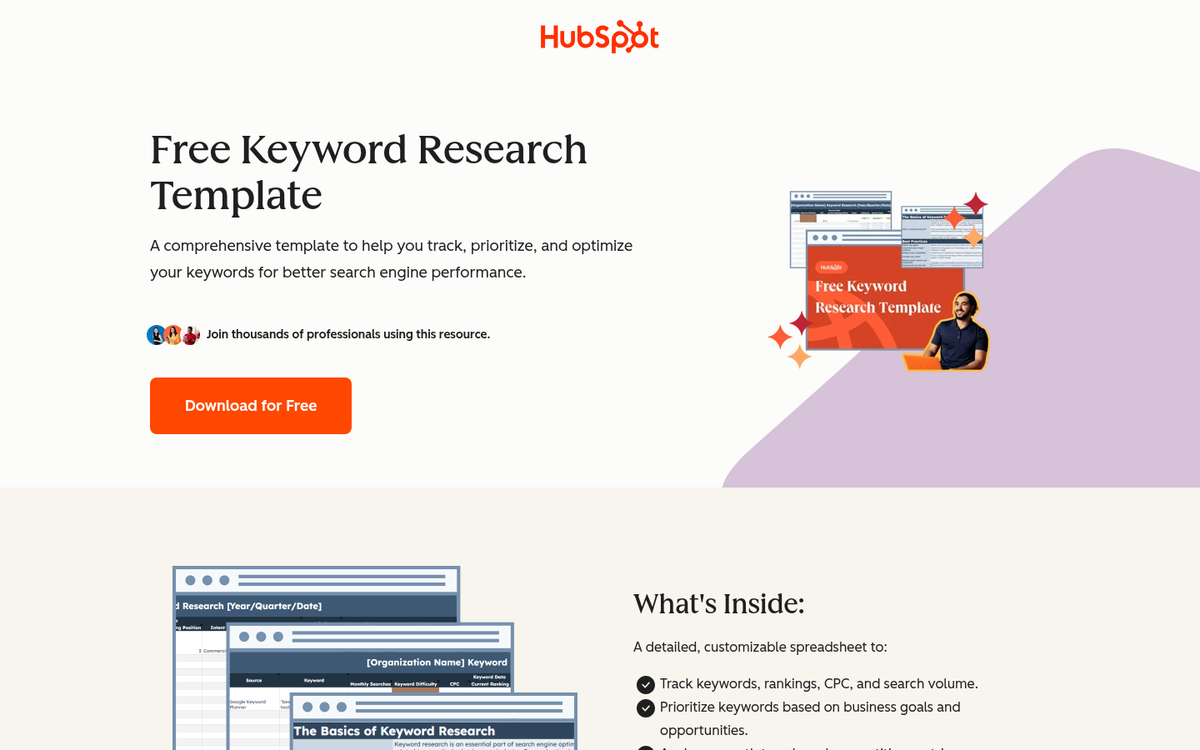 Search volume data in keyword research tool