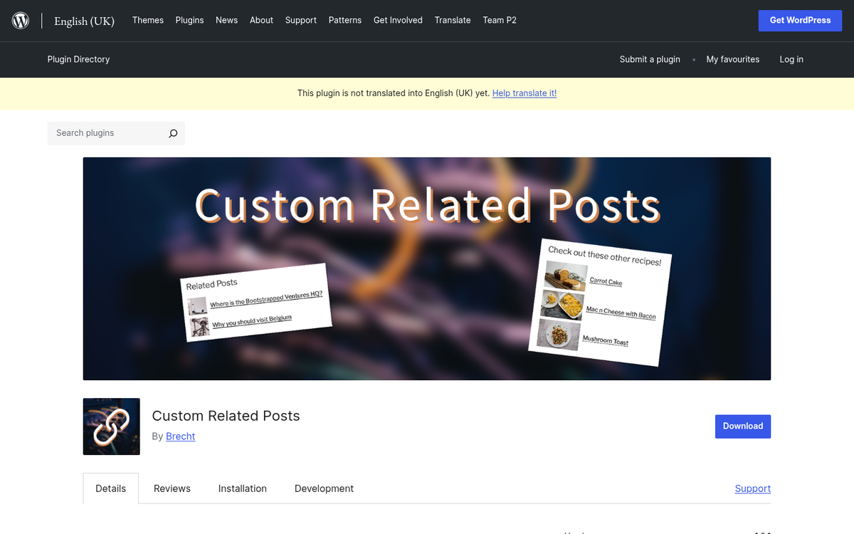 Related blog posts section on website