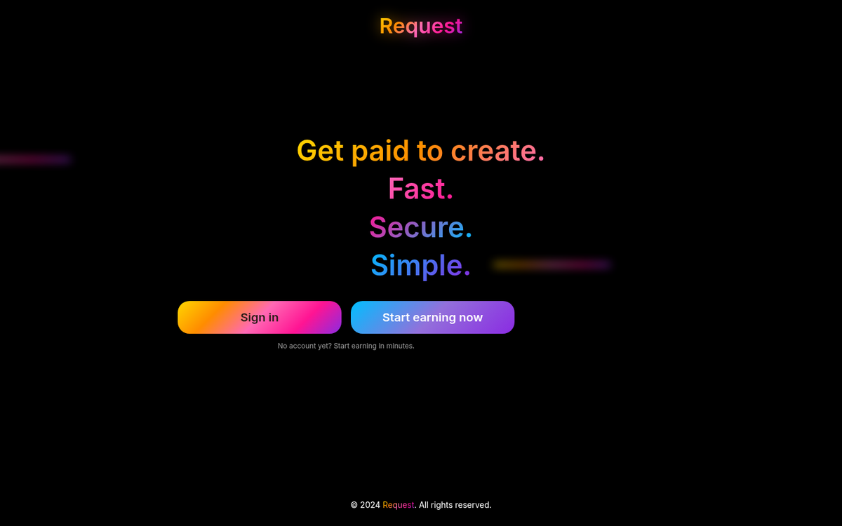 Custom content request submission form interface
