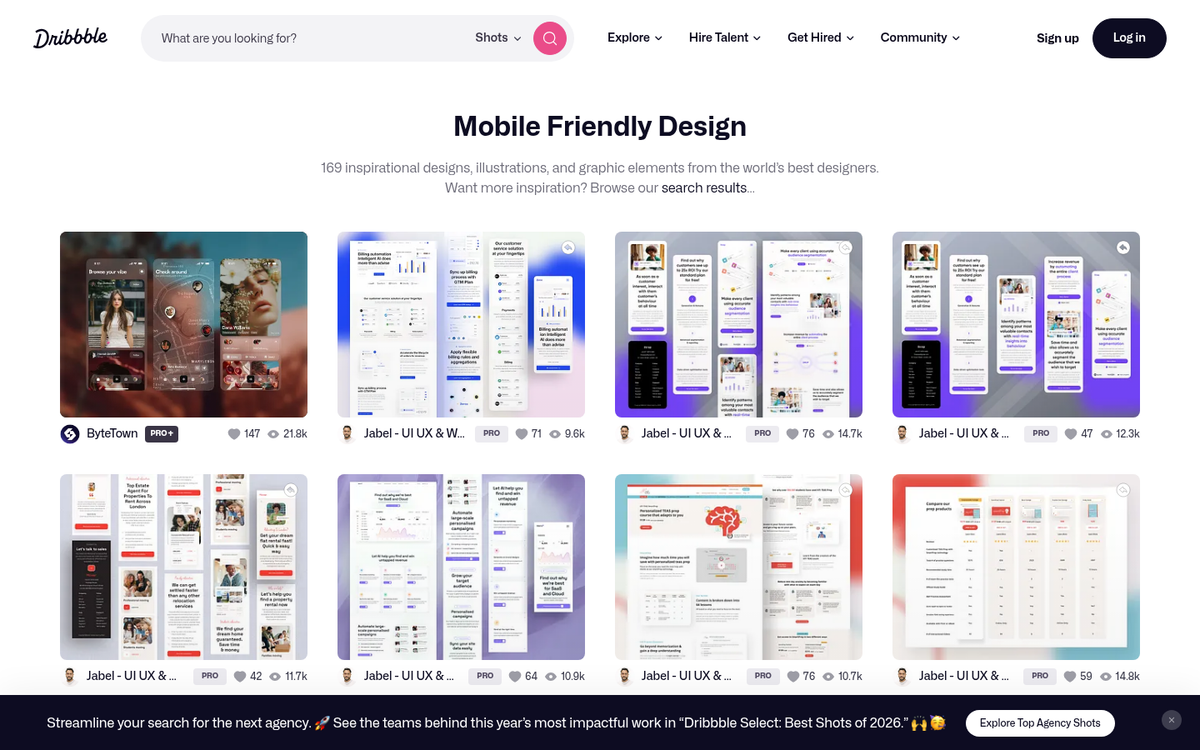 Blog homepage displayed on screen