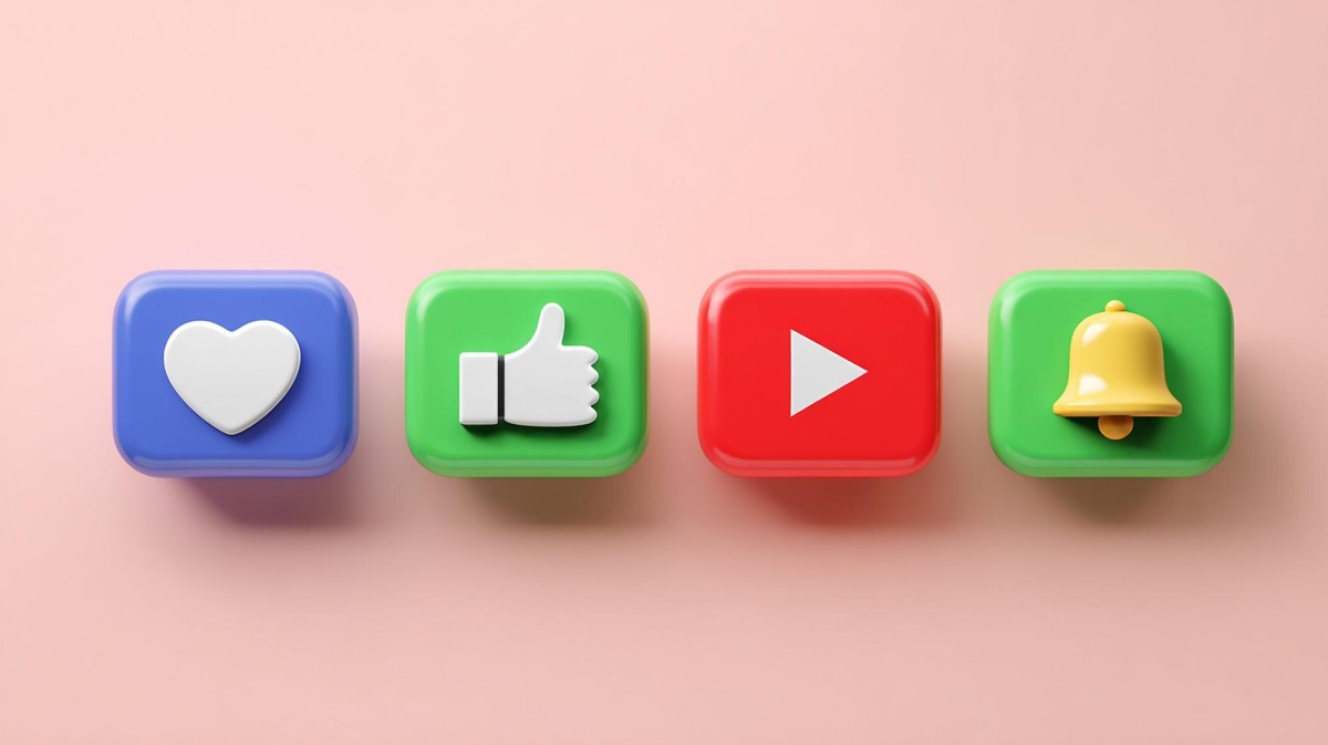 Social sharing buttons on a website