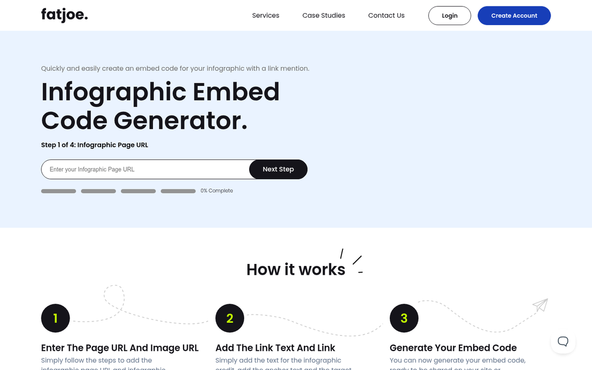 Infographic embed code snippet in text box