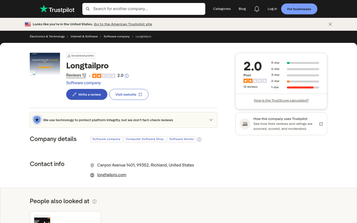 Long Tail Pro user reviews and ratings