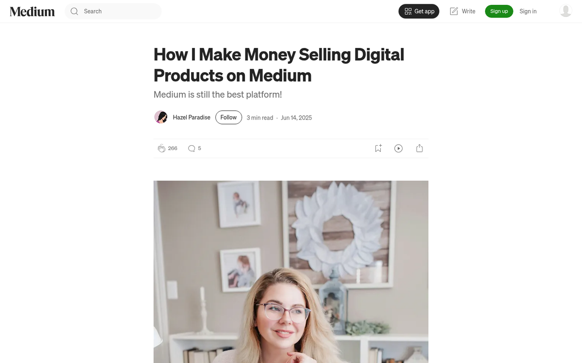 Digital products displayed on laptop screen