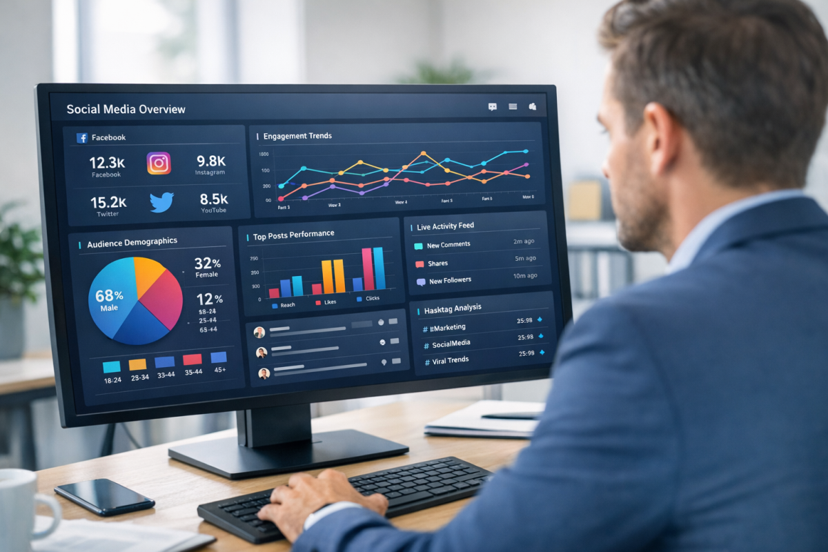 Keyhole social media analytics dashboard interface