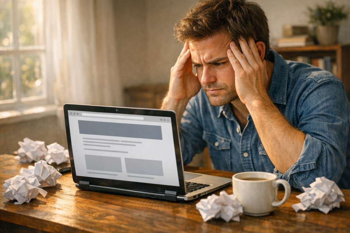 Blogger writing vague unhelpful blog post content