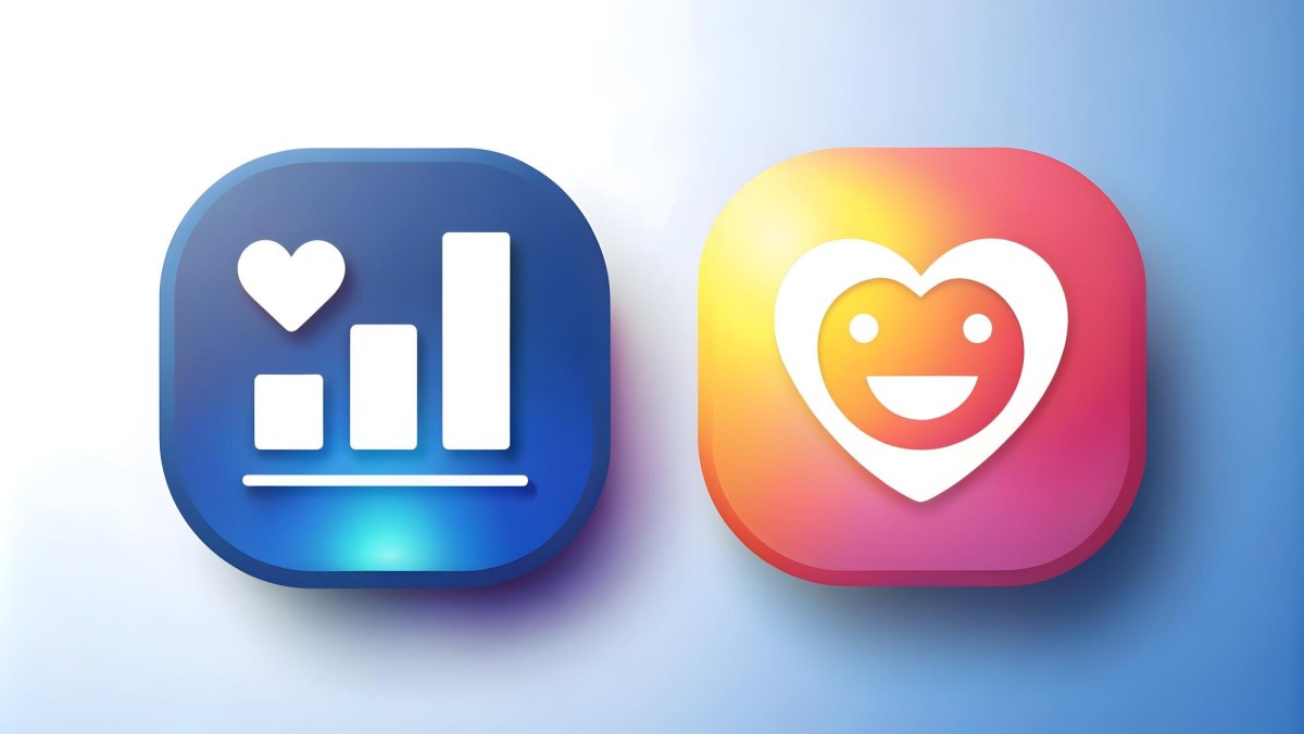 Person checking social media share statistics