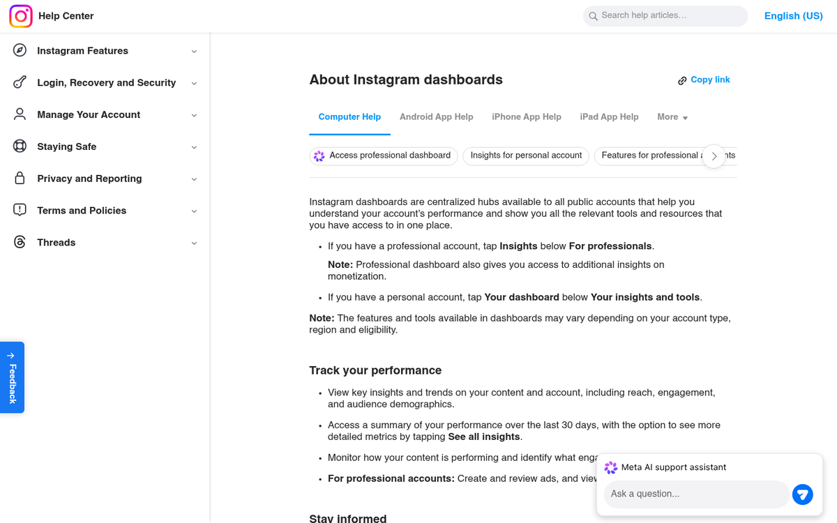 Instagram profile page showing likes and shares