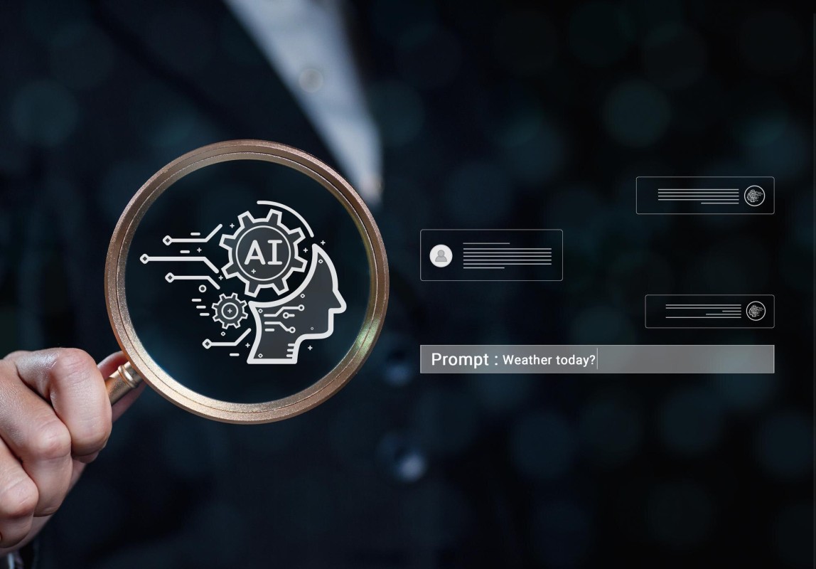 AI brain with digital visibility network