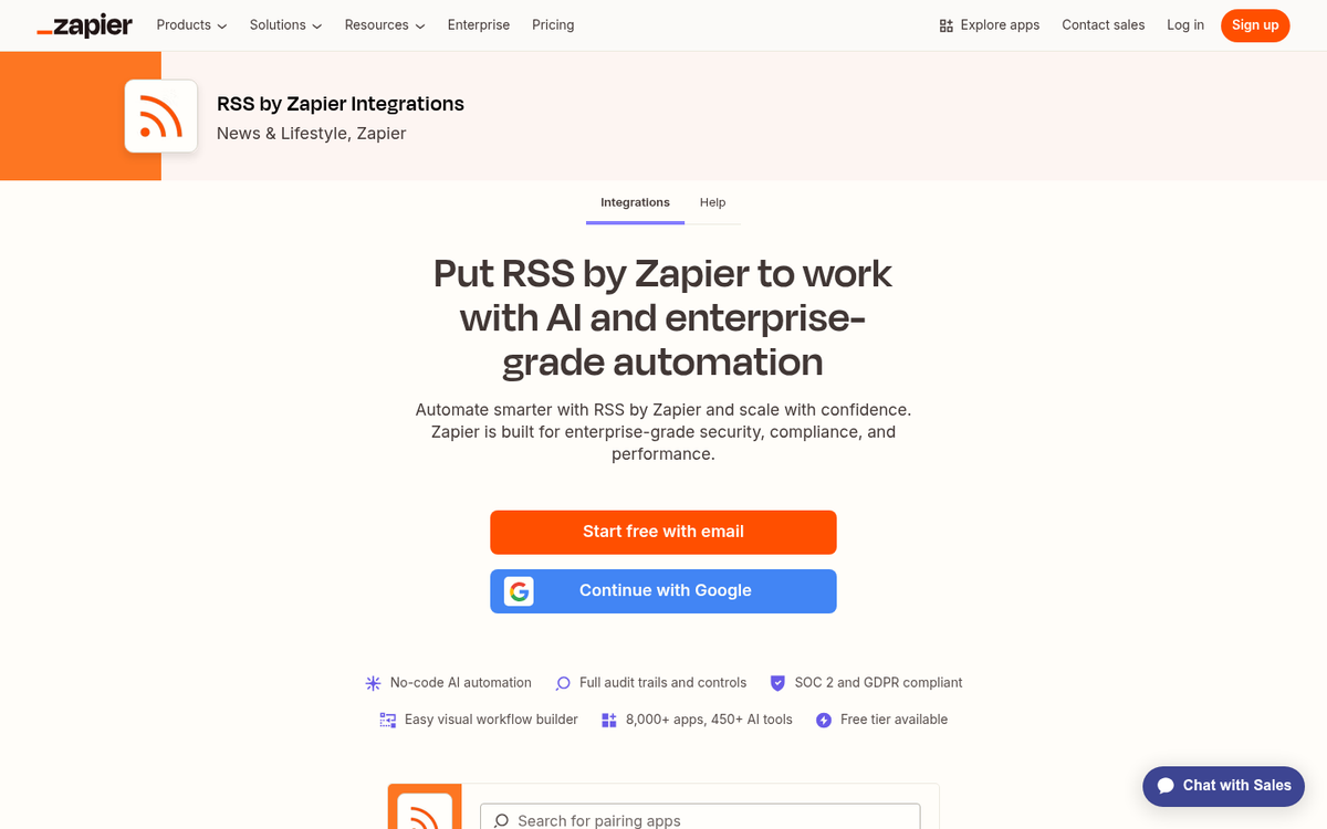 RSS feed aggregator interface on screen