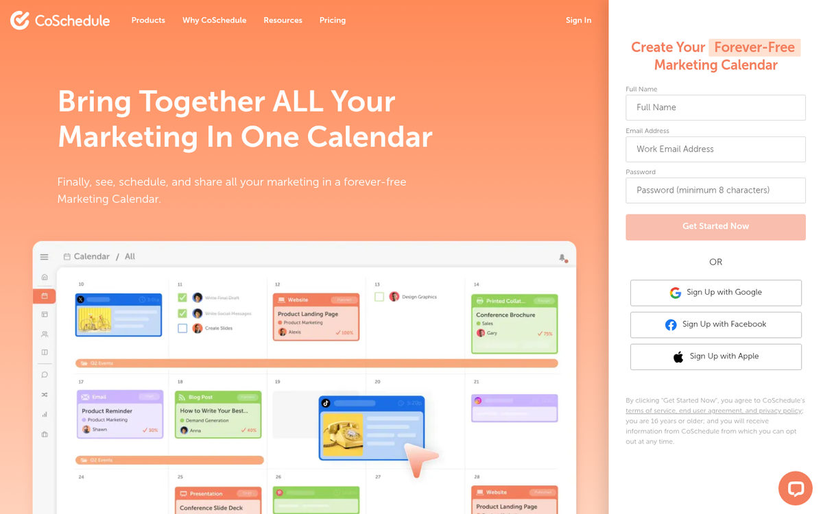 CoSchedule editorial calendar WordPress plugin interface