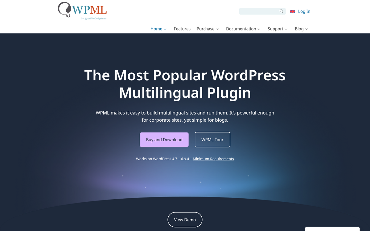 WPML multilingual WordPress plugin website screenshot