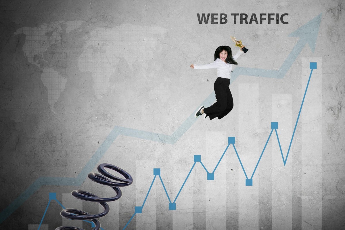 Clock with traffic analytics graph overlay
