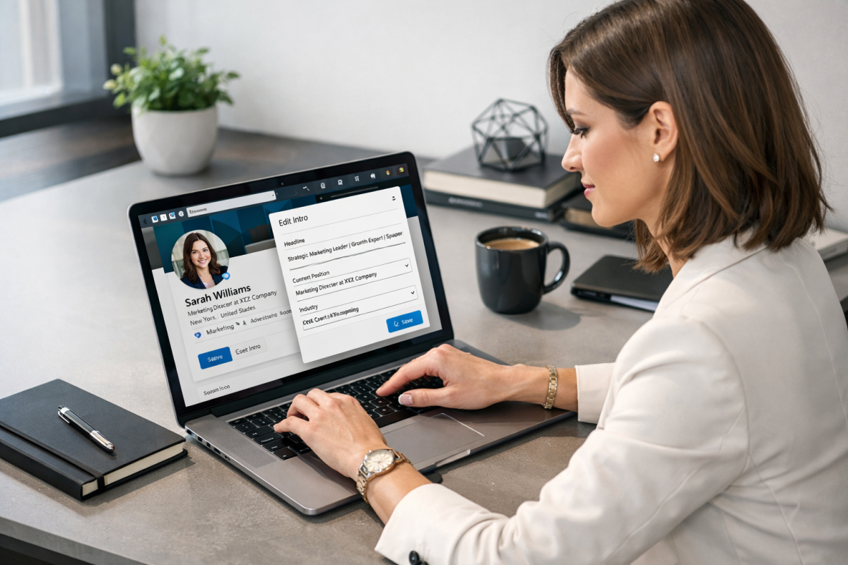 LinkedIn profile optimization settings screen