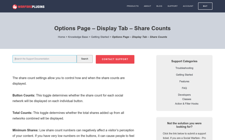 Blog post with zero social share counts