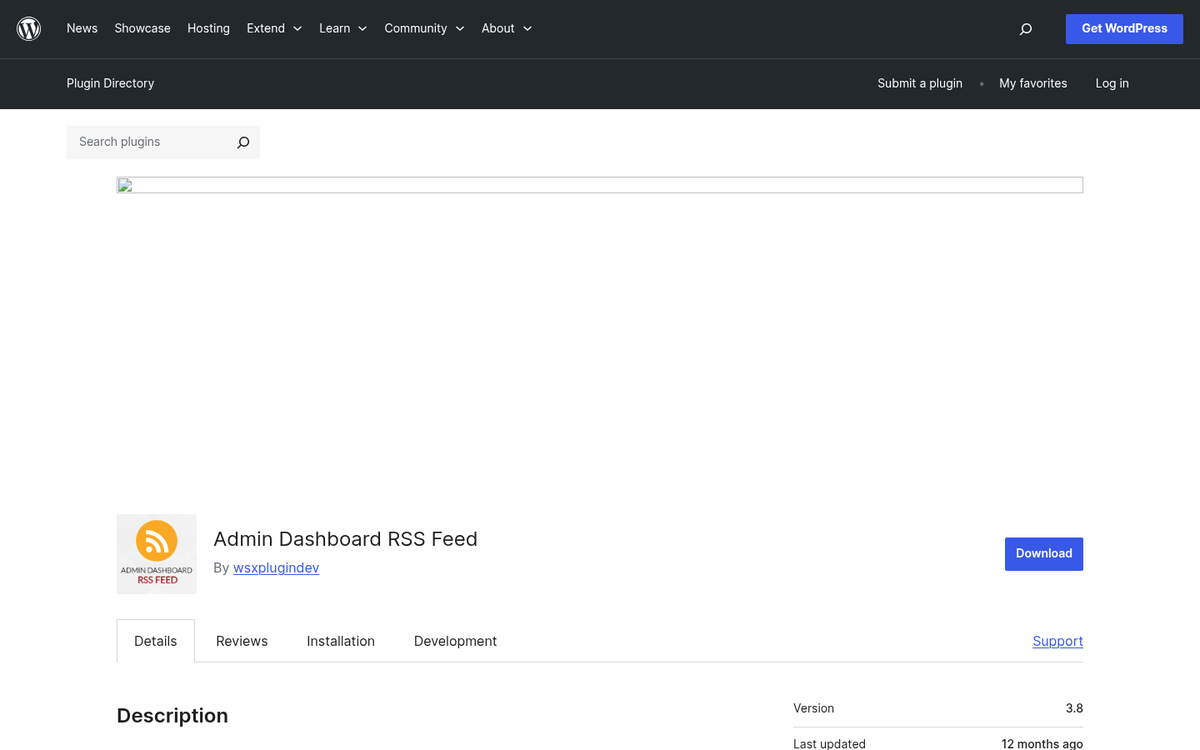 WordPress feed URL error troubleshooting screen