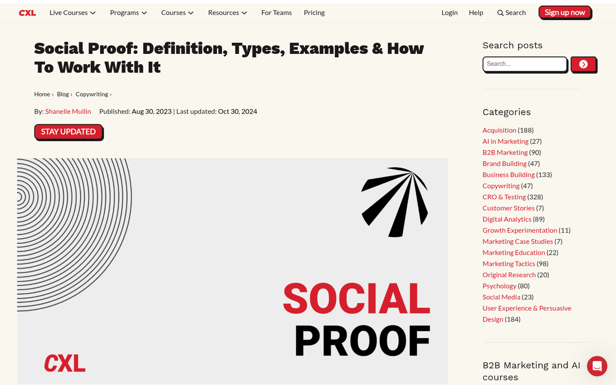 Five types of social proof illustrated visually