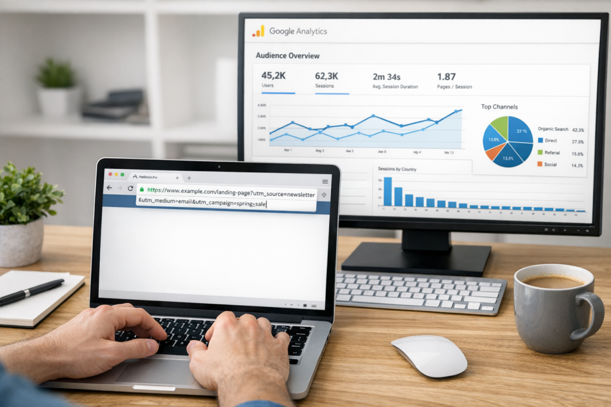 UTM parameter link builder tool screenshot