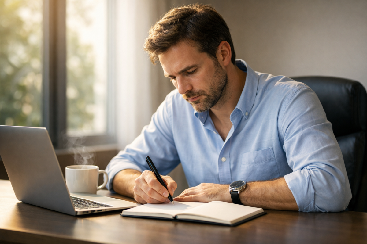 Person avoiding content marketing time traps