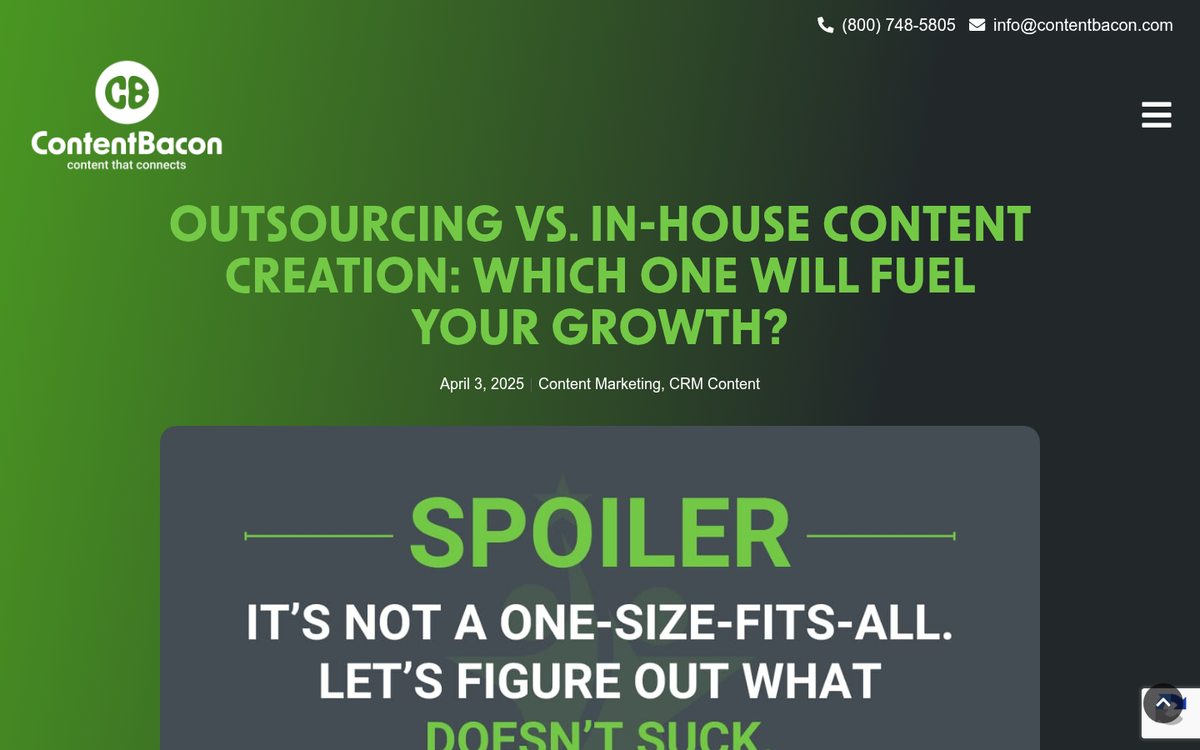 Budget breakdown chart dividing content costs
