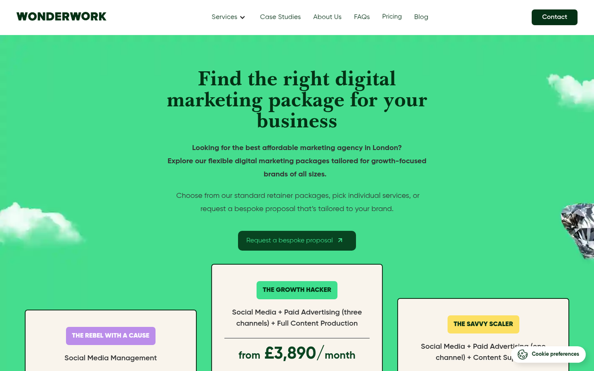 Outsourcer reviewing blog content pricing dashboard
