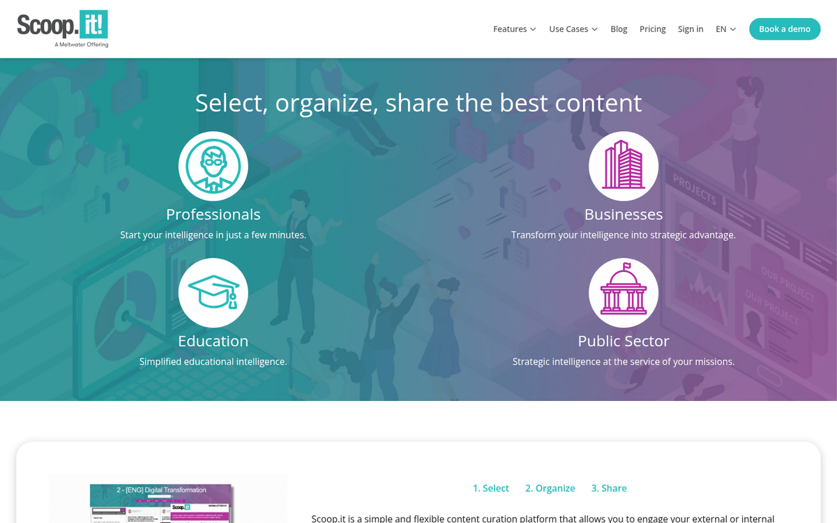 Scoop.it content curation platform screenshot