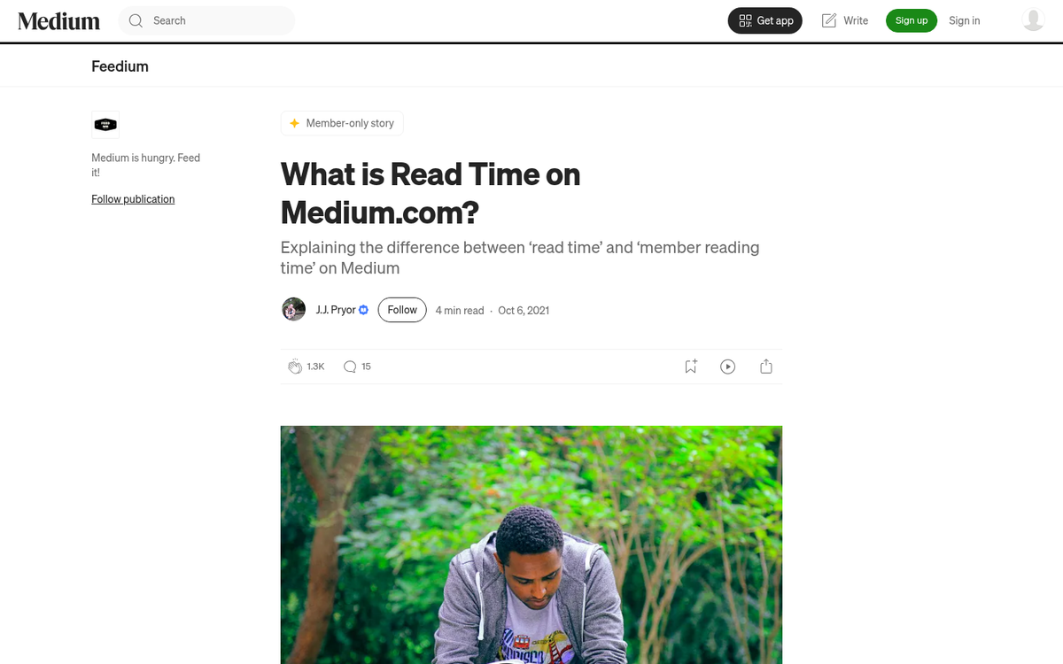 Medium article with optimized text formatting