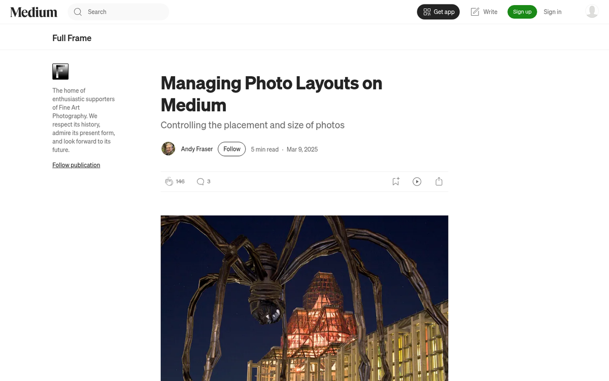 Blog post with embedded images displayed