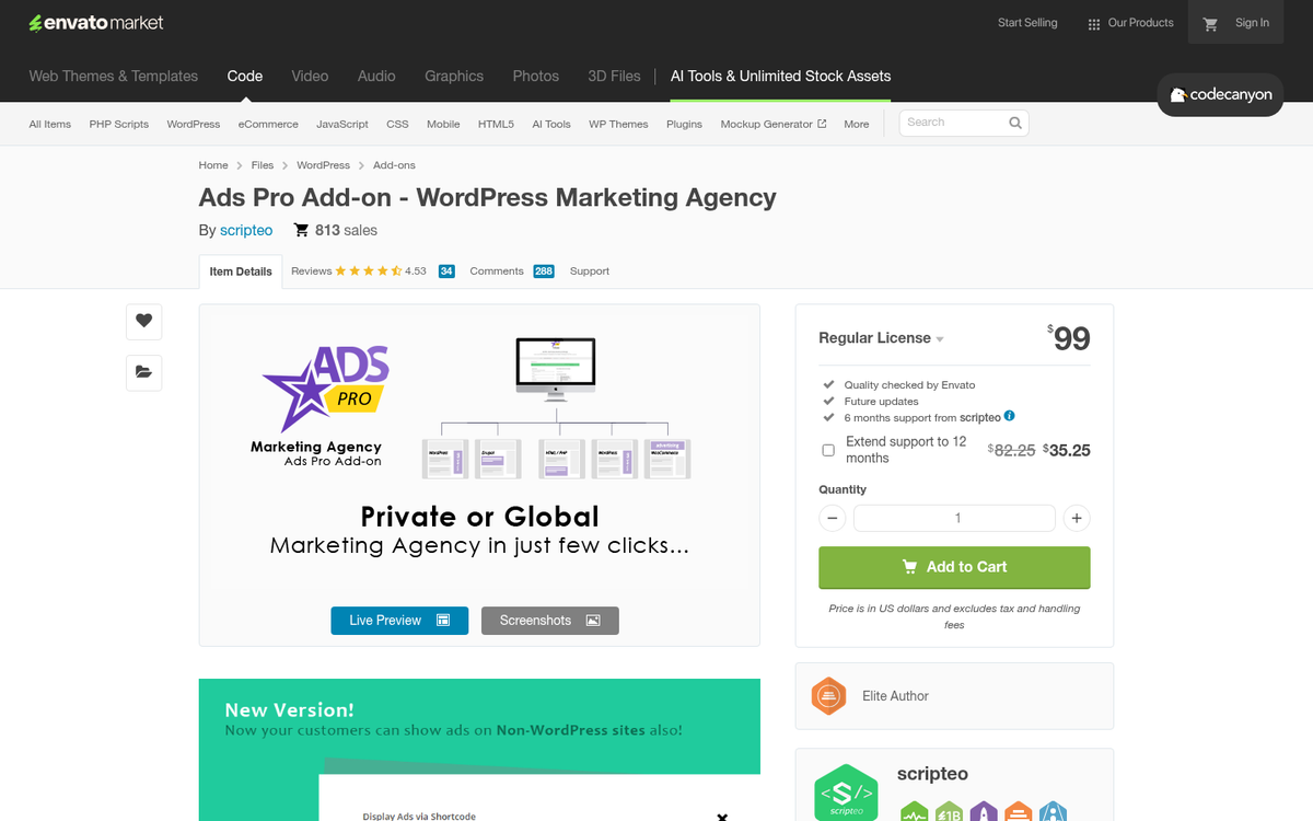 Ads Pro WordPress plugin interface screenshot