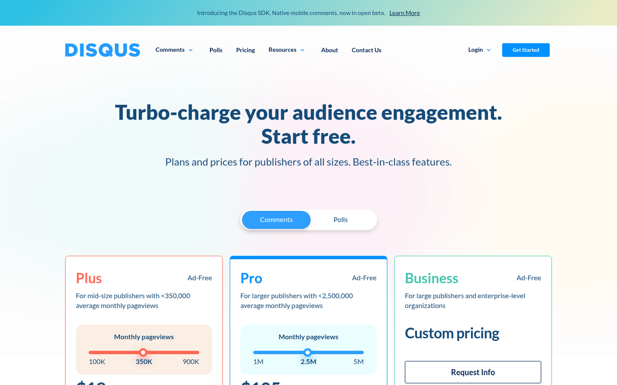 Disqus paid versus free plan comparison