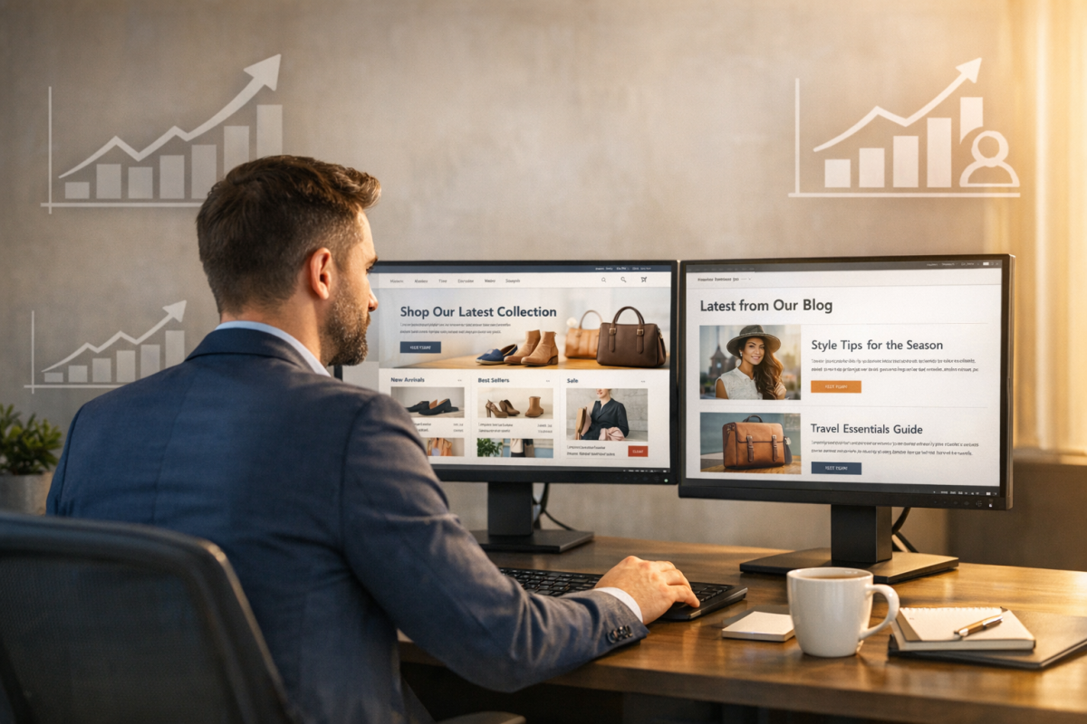 Website and blog connected under one domain