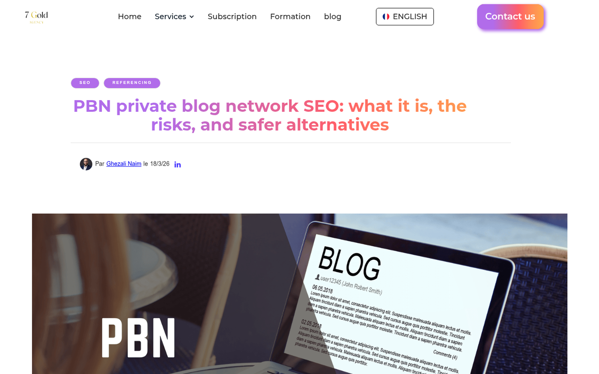 Website link scheme diagram with separate domains