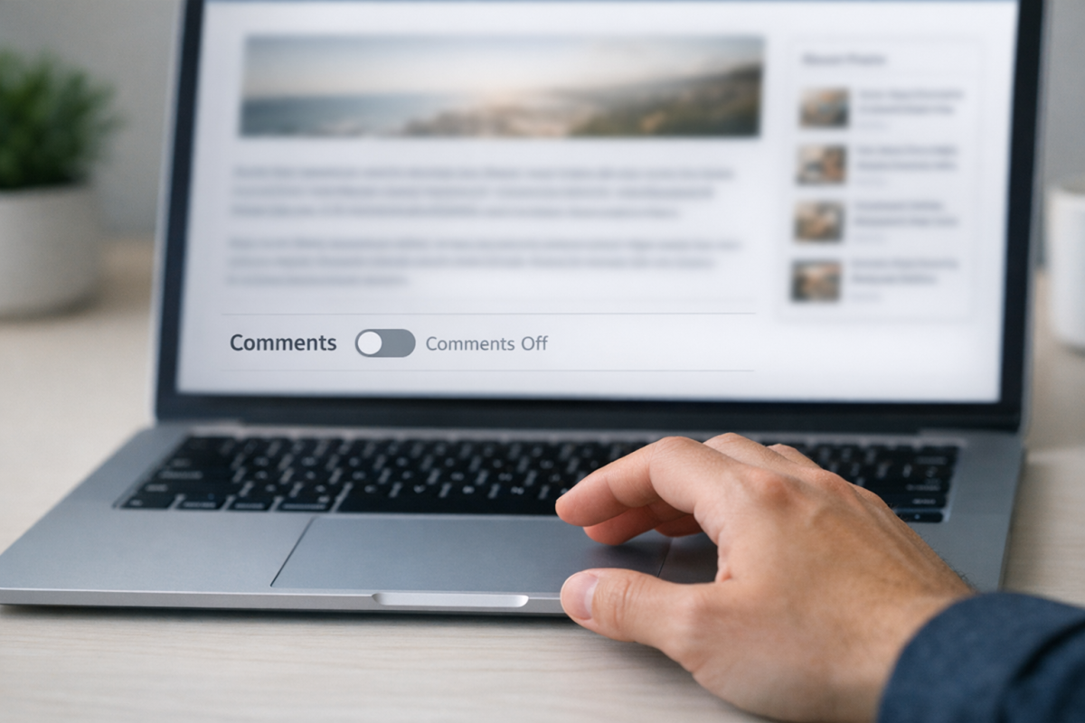 WordPress comments section disabled or turned off