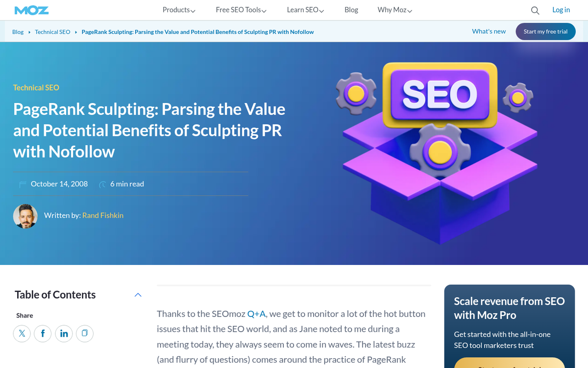 Diagram showing link juice flow between pages