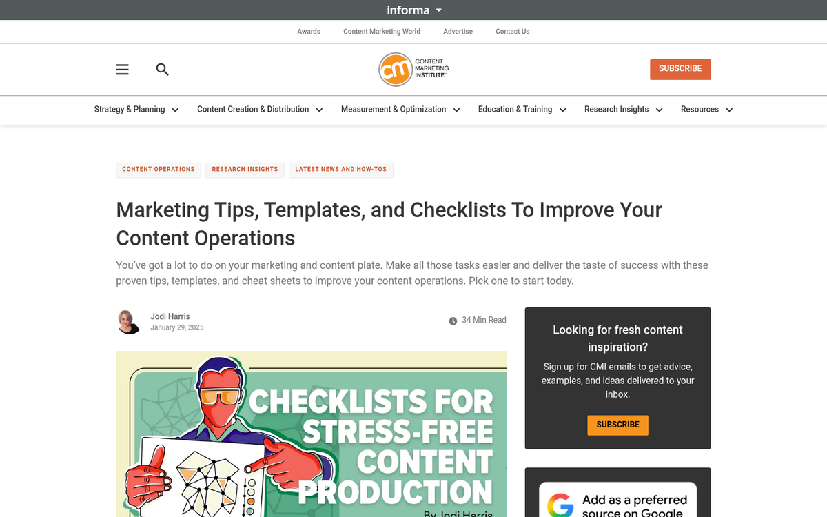 Checklist template for memory and reminders