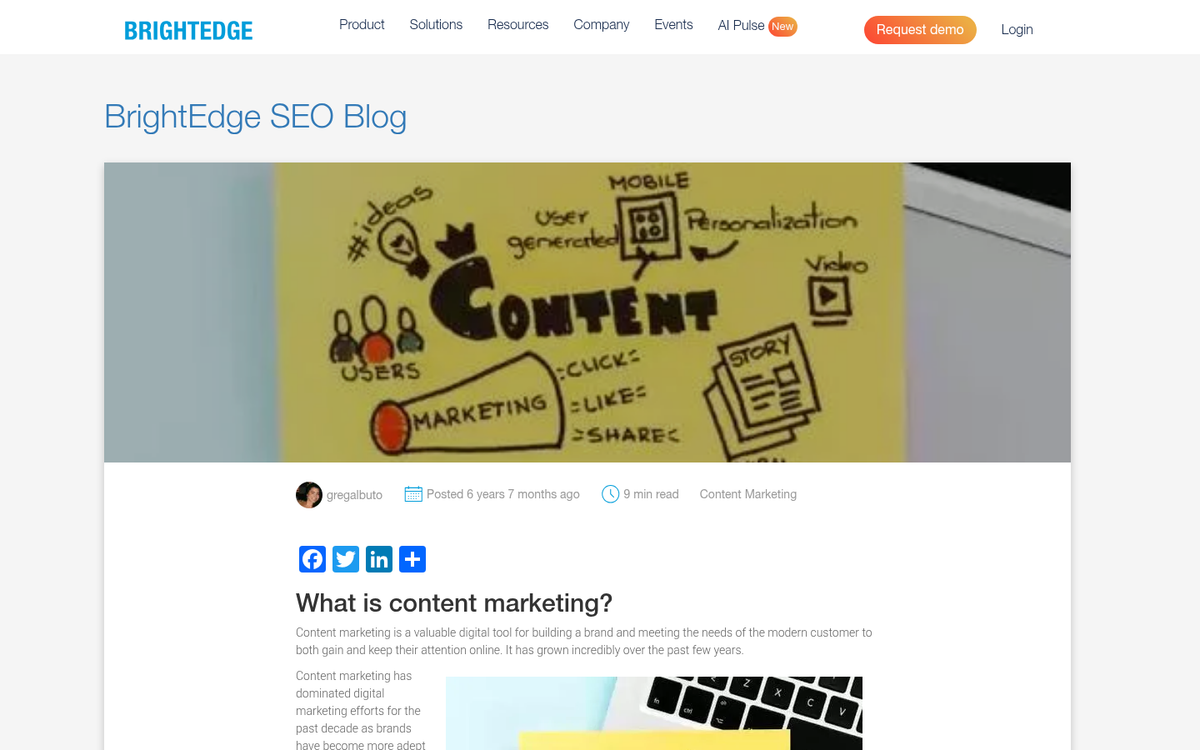 Simple blog post with minimal content