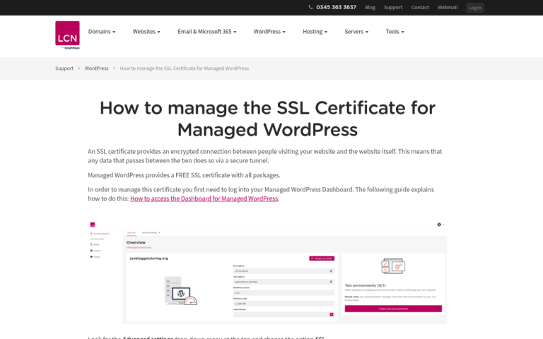 Secure website access credentials verification screen