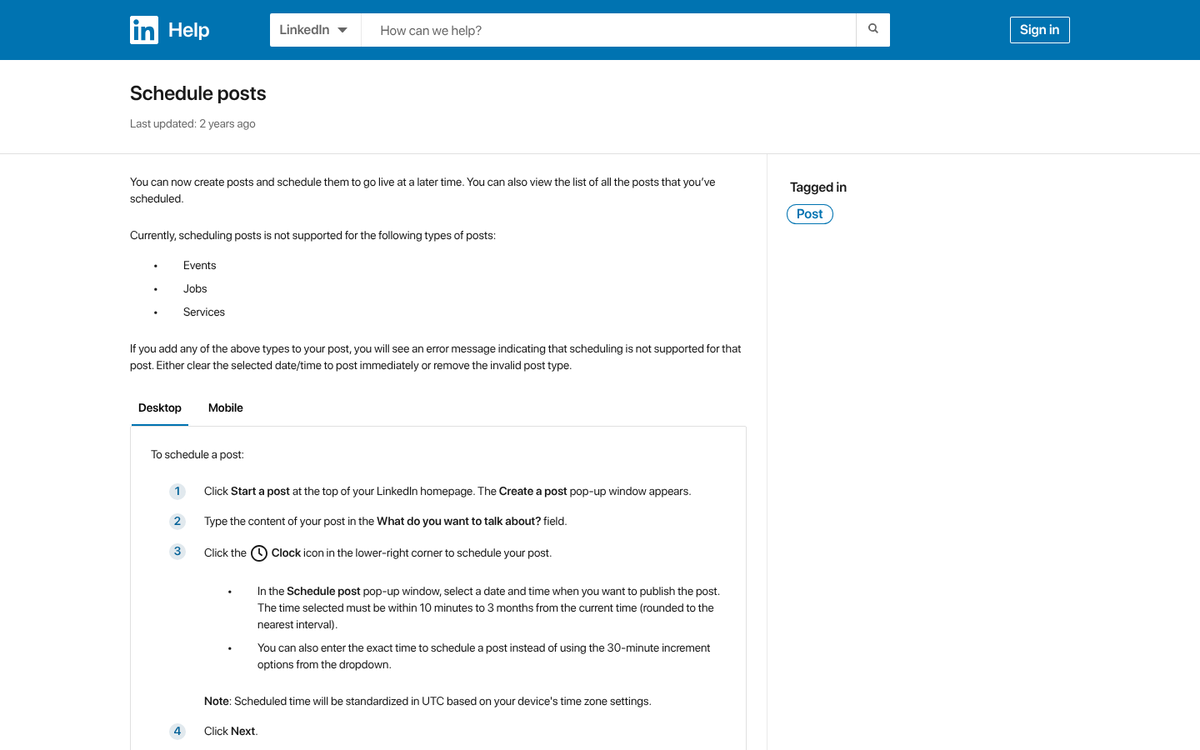 LinkedIn profile showing consistent post activity