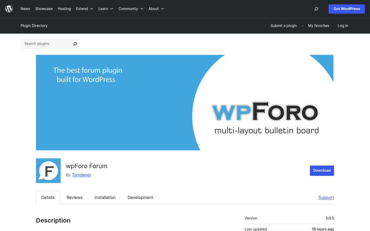 wpForo forum plugin WordPress interface screenshot