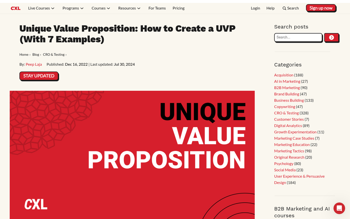 Unique blog content offering exclusive reader value